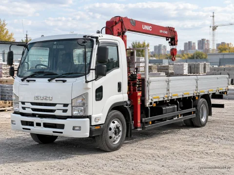 Isuzu самогруз 5 т · Манипулятор · 5 т — перевозчик Александр, Новосибирск