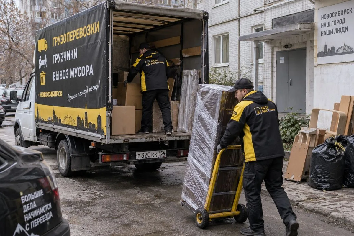 Фото перевозчика Грузовые перевозки, ГАЗель, грузчики (24 часа): Газель стандартная · 1,5 т, Новосибирск